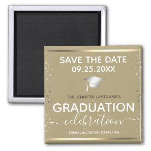 Gold Graduation Save the Date  Magnet