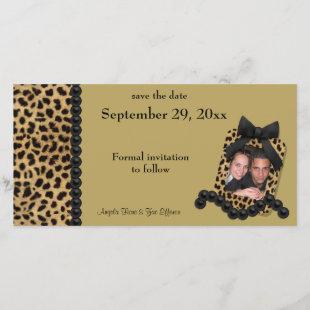 Gold Leopard And Black Pearls Save The Date