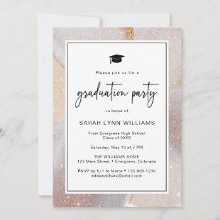 Gold Modern Graduation Party Invitation