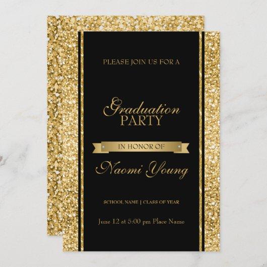 Gold Shiny Glitter Invitation