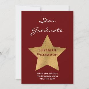 Gold Star Graduation Save The Date