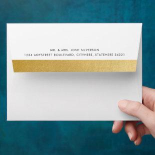 Gold Stripe with Return Address Mailing Envelope