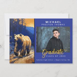 Golden Bear Mascot Graduation Photo Announcement