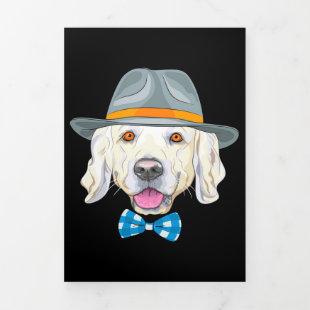 Golden Dog | Dog Lover | Cool Dog Owner  Tri-Fold Announcement