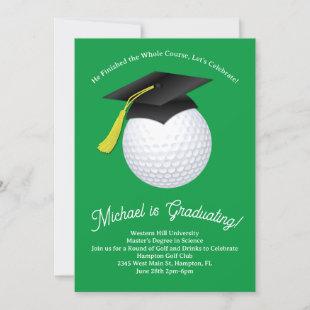 Golf Ball Graduation Party Invitation