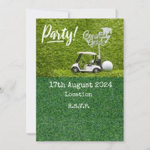 Golf Graduation Party Save the Date for golfer Invitation
