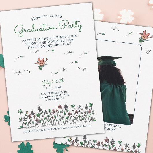 Good Luck Graduation Party Printable Photo Invitation