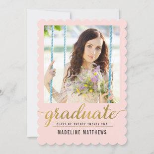 Graceful Script EDITABLE COLOR Graduation Card