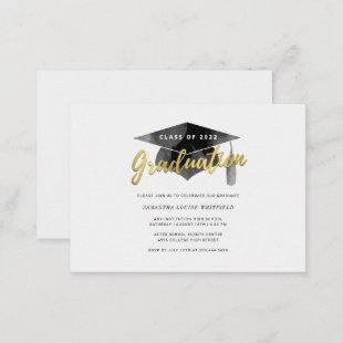 Grad 2022 Minimalist Script Graduation Party Card