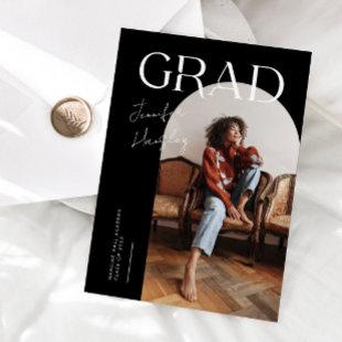 GRAD Black Arch Graduation Announcement