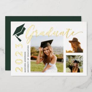 Grad Cap | Foil Photo Graduation Announcement