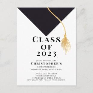 Grad Cap Graduation Party Invitation