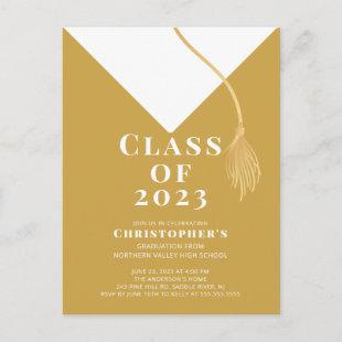 Grad Cap Graduation Party Invitation