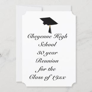 Grad Cap - High School Class Reunion Invitation