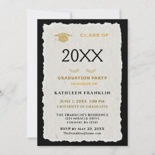 Grad Graduation Party Classic Elegant Personalize  Invitation