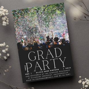 GRAD PARTY | White Fun University Celebration Invitation