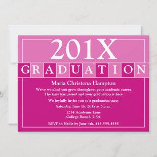 Grad Tiles Invitation (Pink)