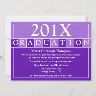 Grad Tiles Invitation (Purple)