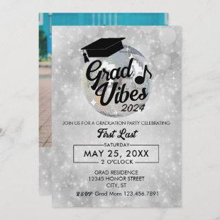 Grad Vibes Graduation Party Invitation
