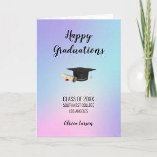 Gradient Hologram - Graduations Holiday Card
