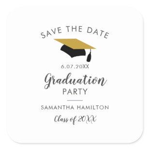 Graduate 2023 Save the Date Graduation Party Square Sticker