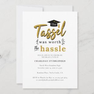 Graduate 2023 Tassel Worth Hassle Graduation Party Invitation