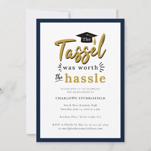 Graduate 2023 Tassel Worth Hassle Graduation Party Invitation