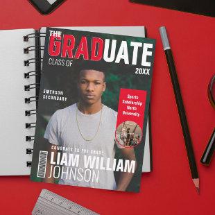 Graduate Bold Custom Grad Photo Magazine Cover Announcement