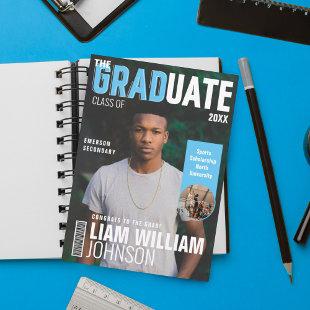 Graduate Bold Custom Grad Photo Magazine Cover Announcement