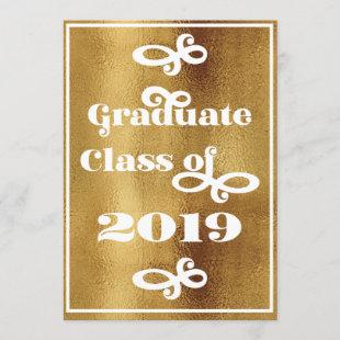 Graduate Class of 2019 Retro Grad Party Invitation