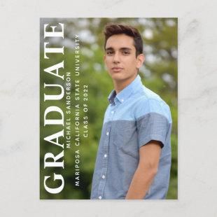 Graduate Class of Modern Photo Graduation Announcement Postcard