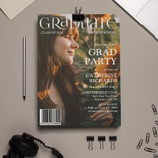 Graduate Cover Photo Magazine Graduation Party Invitation