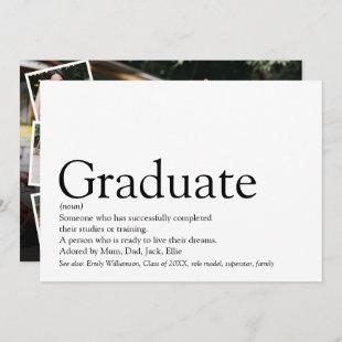 Graduate Definition Graduation Party 4 Photo Invitation