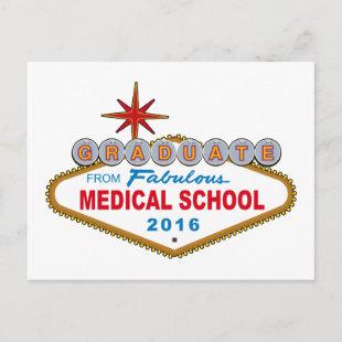 Graduate From Fabulous Medical School 2016 (Vegas) Announcement Postcard