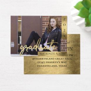 Graduate Gold Script | Elegant Photo Announcement