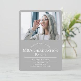 Graduate MBA Photo Graduation Invitation