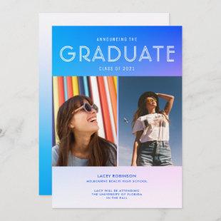Graduate Ombre Girl's Two Photo Graduation