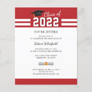 Graduate Party 2024 Red Graduation Invitation