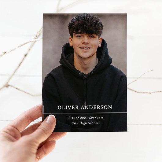 Graduate Photo and Simple Text | Class of 2023 Invitation