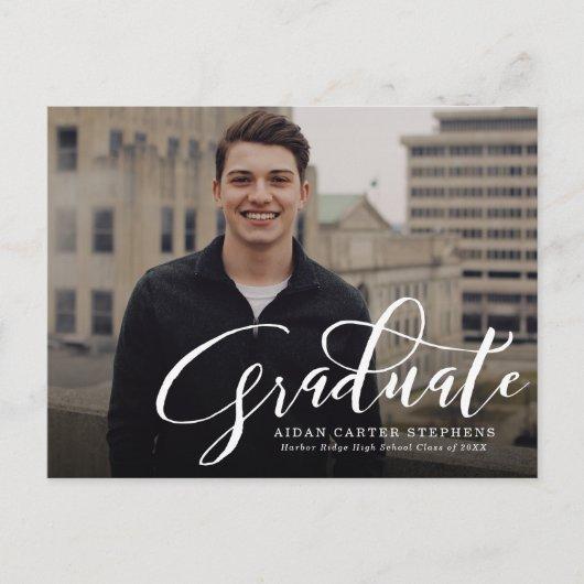 Graduate photo graduation invitation postcard