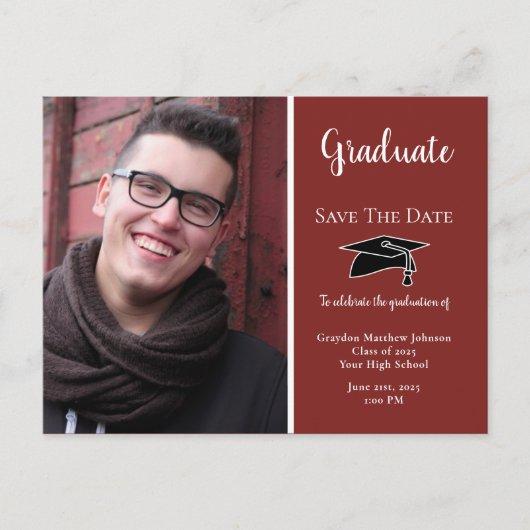 Graduate Photo Graduation Save The Date Announcement Postcard