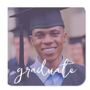 Graduate Photo Sticker Label for Graduation
