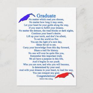 Graduate Poem Postcard