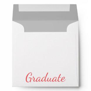 Graduate Simple Modern Minimalist Graduation Envelope