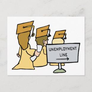 Graduate Unemployment Humor Announcement Postcard