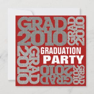 Graduation 2010 Party Red Invitation