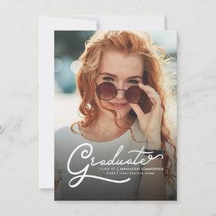 Graduation 2022 Photo Script Senior Grad Party Invitation