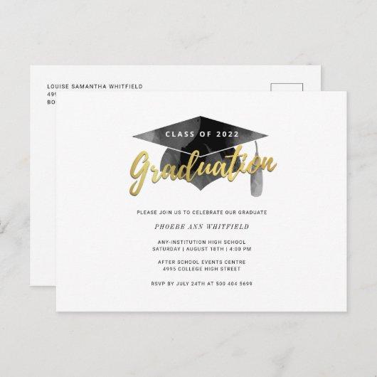 Graduation 2023 Minimalist Simple Graduate Party Invitation Postcard