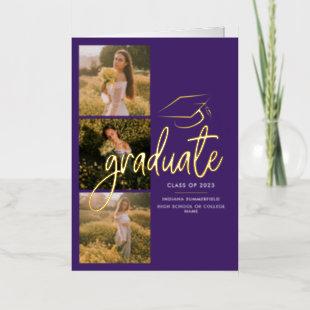 Graduation 2024 Grad Photos Gold Foil Announcement