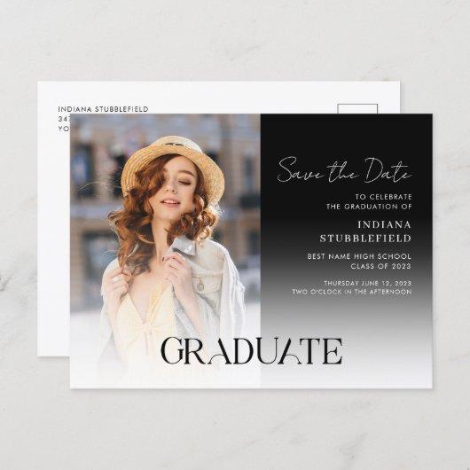 Graduation 2024 Photo Grad Save the Date Announcement Postcard
